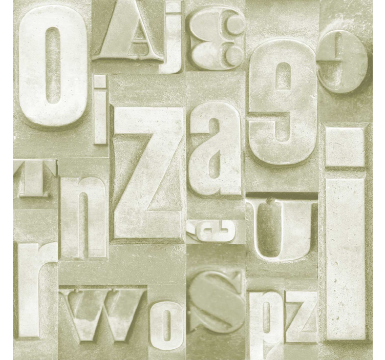 墙纸刻字 3d 工业风格 - TenStickers