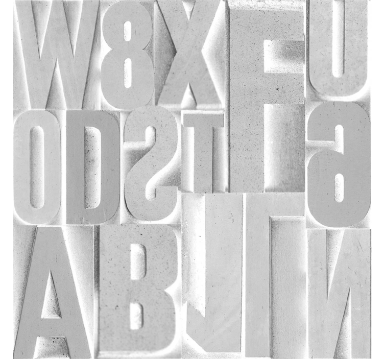 墙纸刻字 3d 灰色字母 - TenStickers