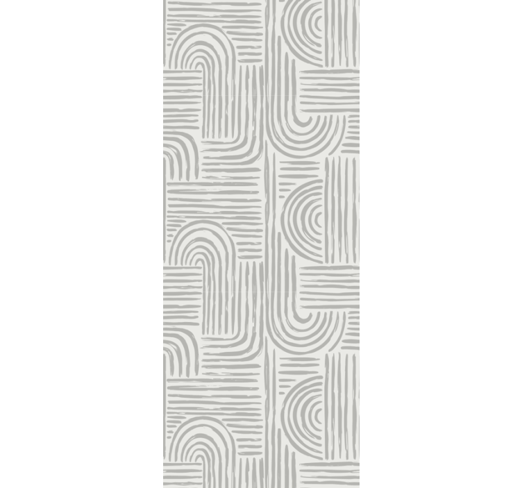 几何墙纸展现时尚曲线线条 - TenStickers