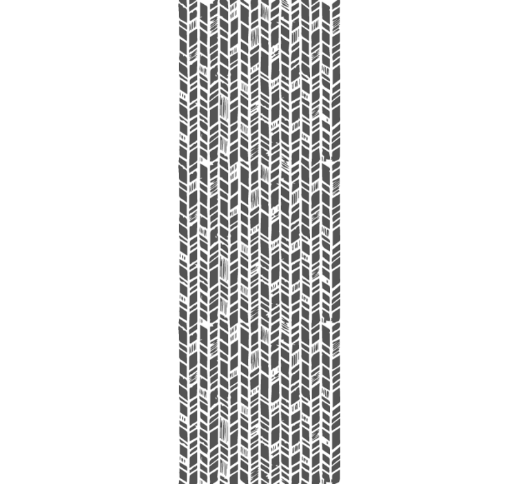 墙纸入口时尚灰色人字纹 - TenStickers