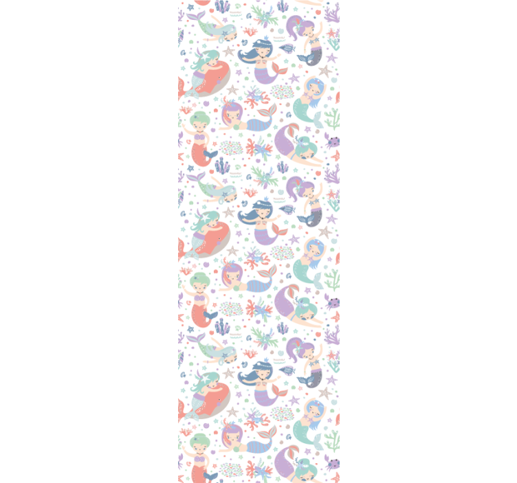 动物墙纸美人鱼水下场景 - TenStickers