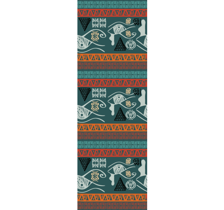 墙纸鱼海岸部落几何图案 - TenStickers