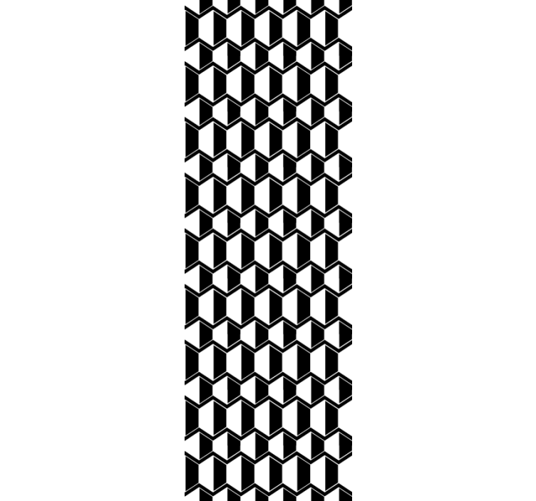 几何墙纸3d立方体图案 - TenStickers