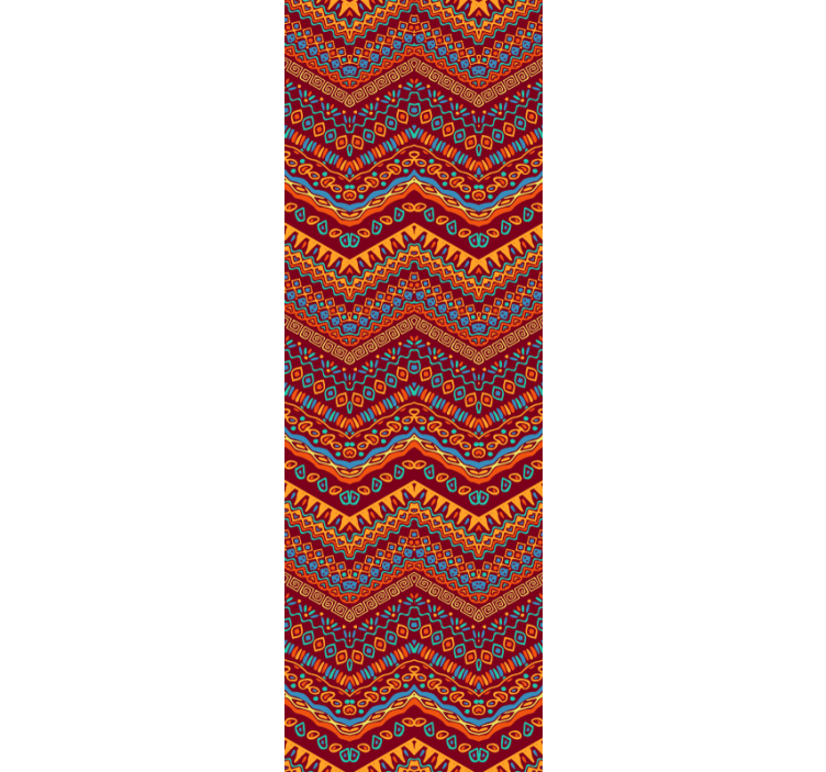 客厅装饰墙纸采用生动几何图案 - TenStickers