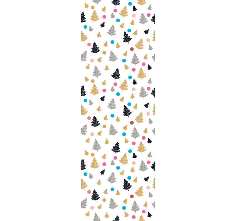 墙纸树壁纸色彩斑斓的松树图案 - TenStickers