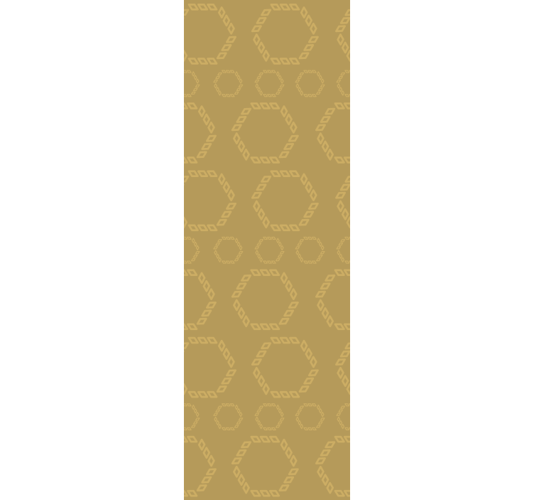 几何墙纸六边形轮廓图案 - TenStickers