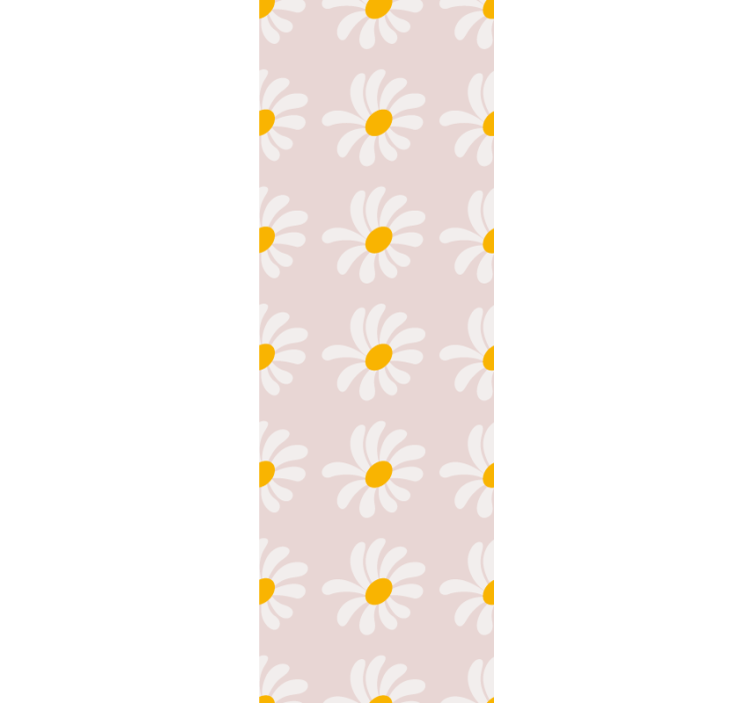墙纸花卉甜美雏菊行 - TenStickers