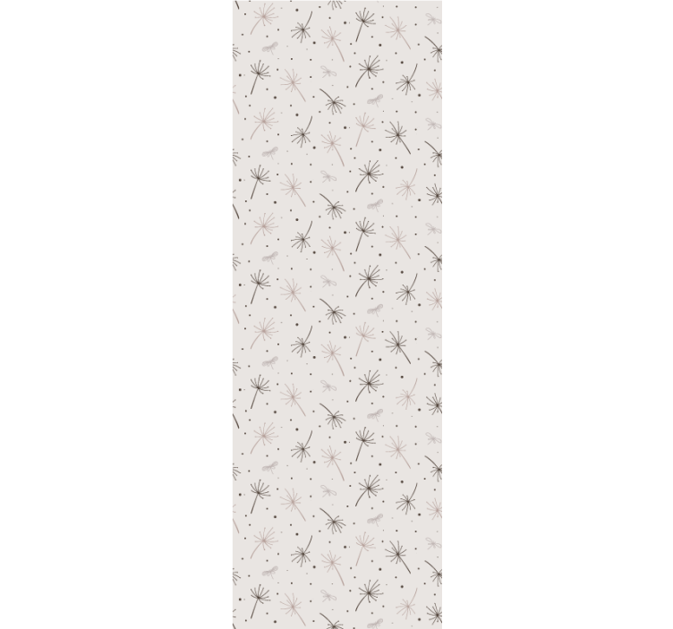 墙纸花卉灰色蒲公英灵感 - TenStickers