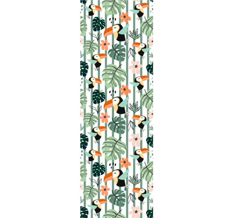 动物墙纸热带巨嘴鸟主题 - TenStickers