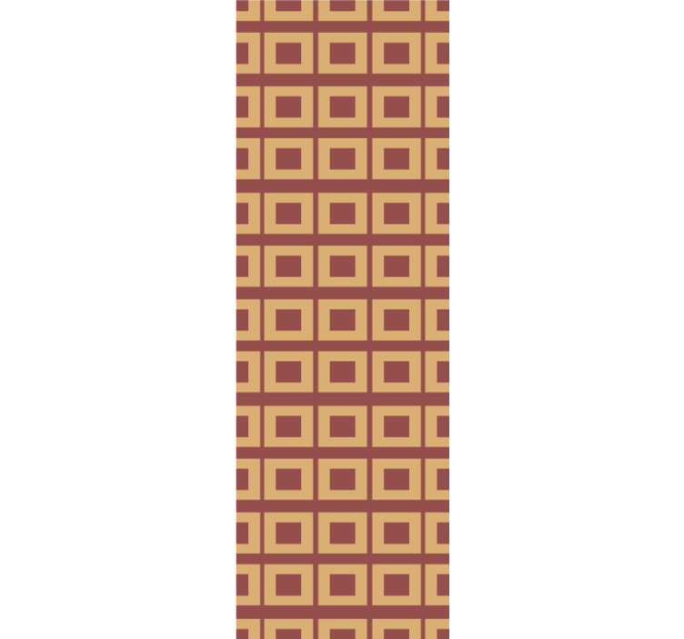 方形墙纸复古几何方块 - TenStickers