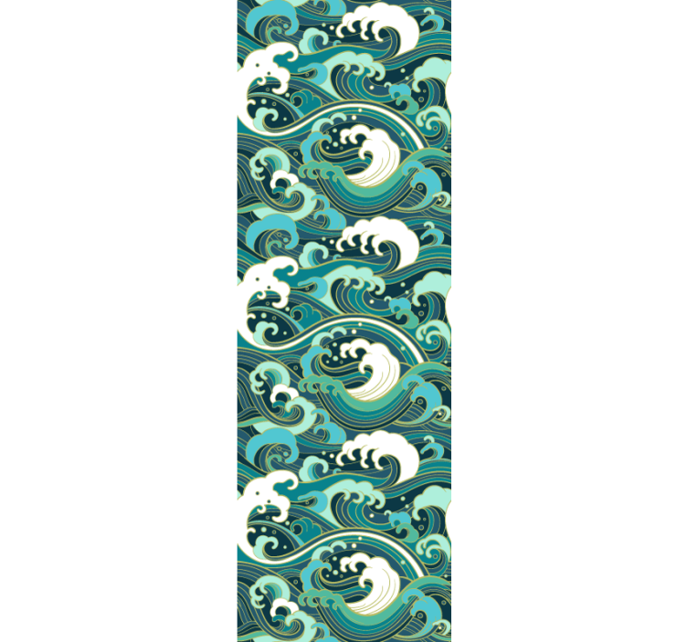 墙纸性能优雅海洋波浪 - TenStickers