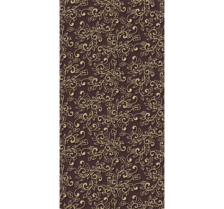 客厅装饰墙纸优雅花卉漩涡 - TenStickers