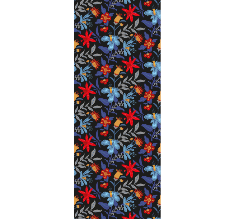 墙纸花卉生动的花卉阵列 - TenStickers