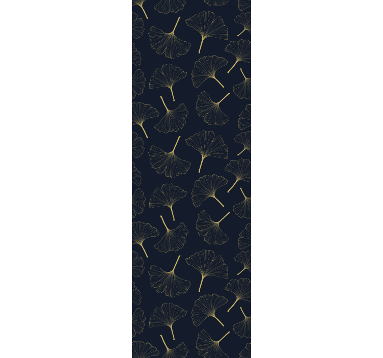 客厅装饰墙纸展现银杏叶优雅之美 - TenStickers