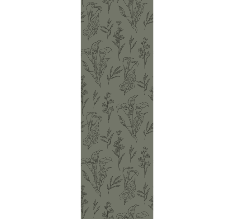 墙纸花卉与花卉元素相结合的设计 - TenStickers