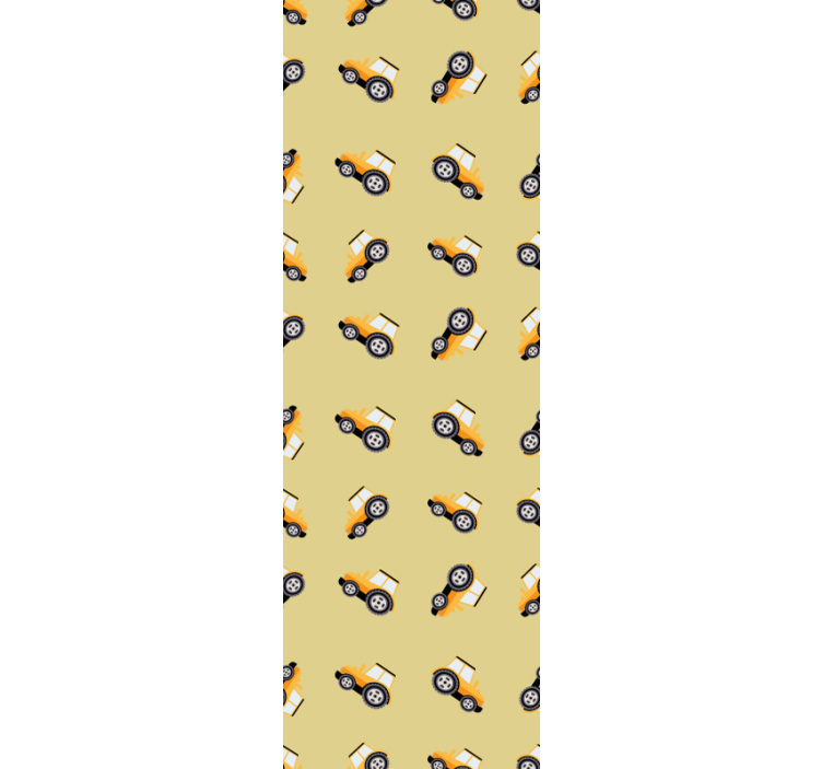 孩子房间墙纸可爱建筑卡车 - TenStickers