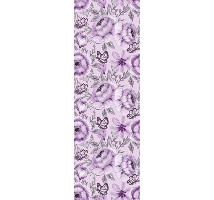 墙纸花卉蝴蝶花卉装饰 - TenStickers