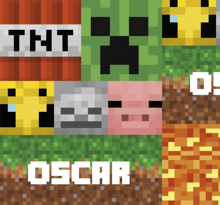 少女房卧室壁纸 游戏几何图案 - TenStickers