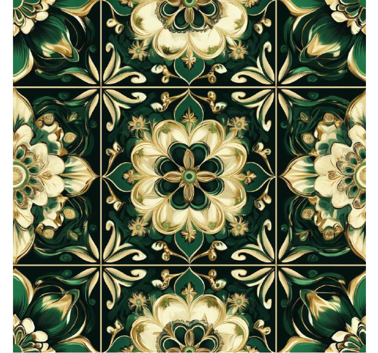 建筑墙纸 植物马赛克瓷砖 - TenStickers