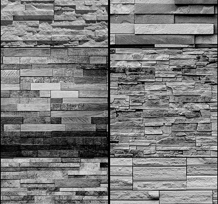 墙纸石质 stacked Stone Pattern - TenStickers