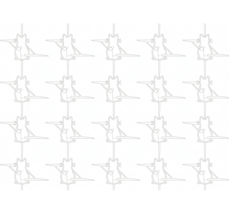 墙纸猫轮廓猫 - TenStickers