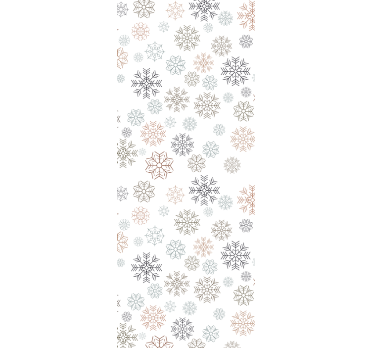 墙纸 圣诞 主题 米色雪花图案 - TenStickers
