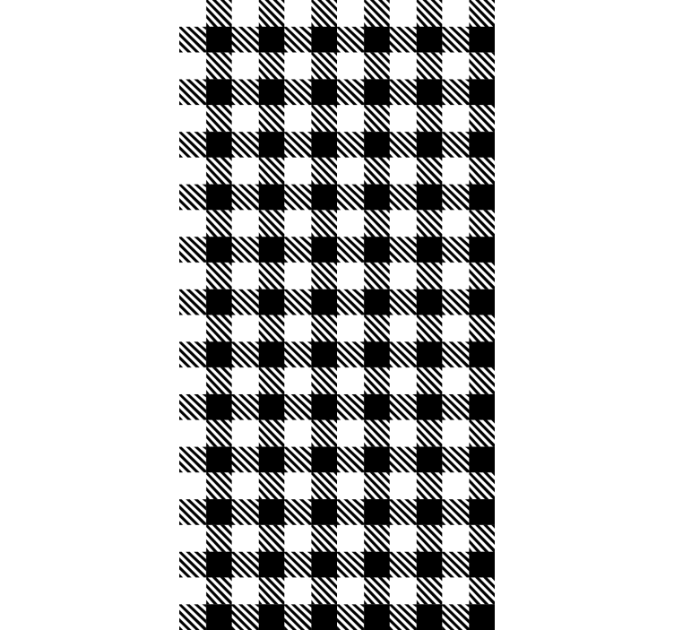 卧室壁纸黑白维希格纹 - TenStickers