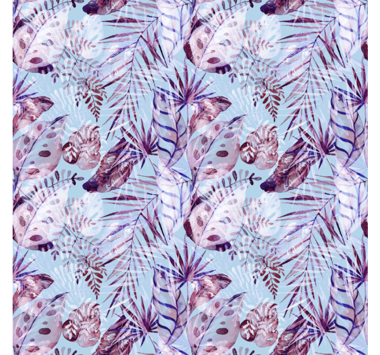 卧室壁纸适合花卉植物插图 - TenStickers