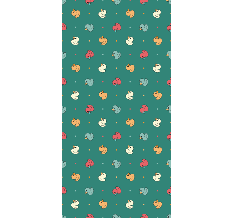动物墙纸适合多彩橡皮鸭 - TenStickers