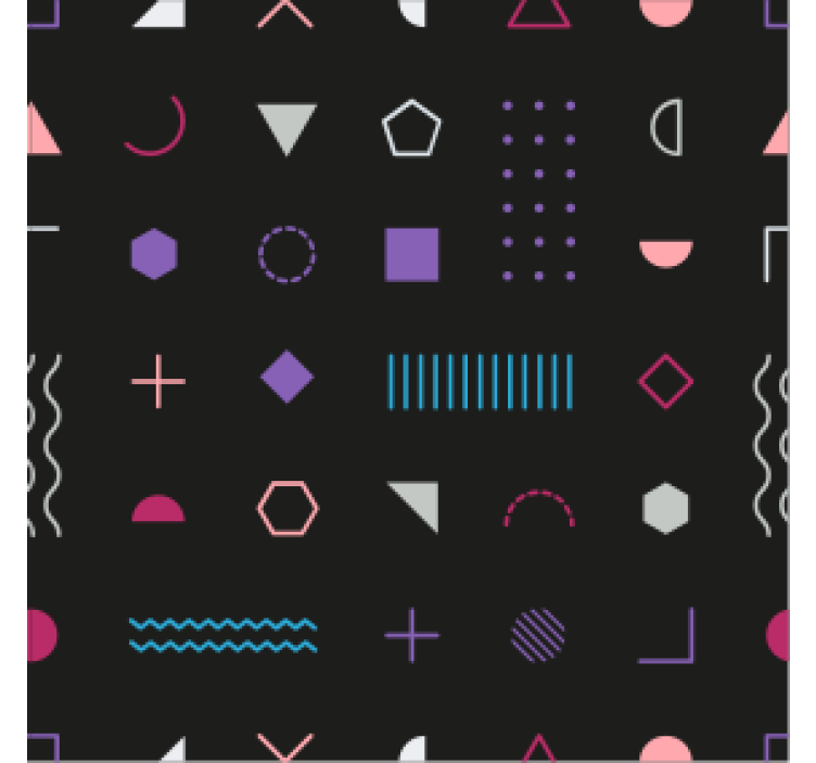 几何墙纸展现趣味形状 - TenStickers