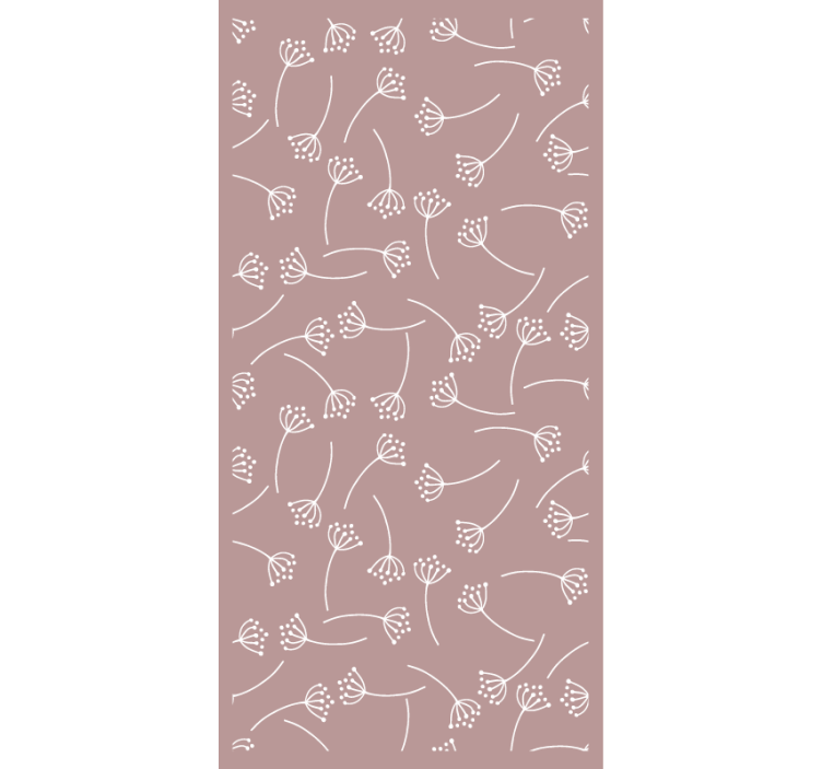 墙纸性能展现柔和花卉图案 - TenStickers