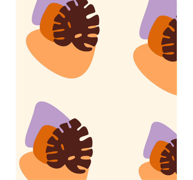 墙纸性能展现多彩叶子形状 - TenStickers