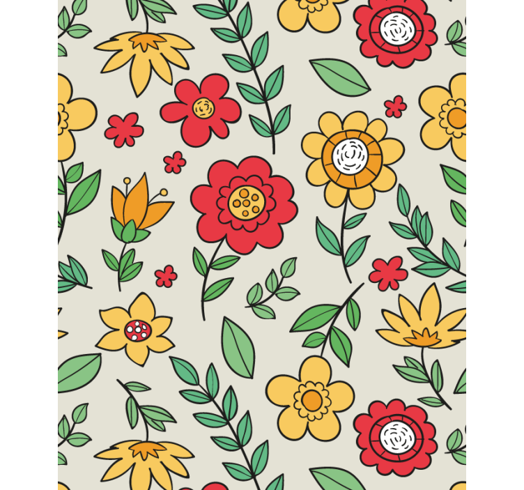 走廊墙纸展现生动多彩图案 - TenStickers