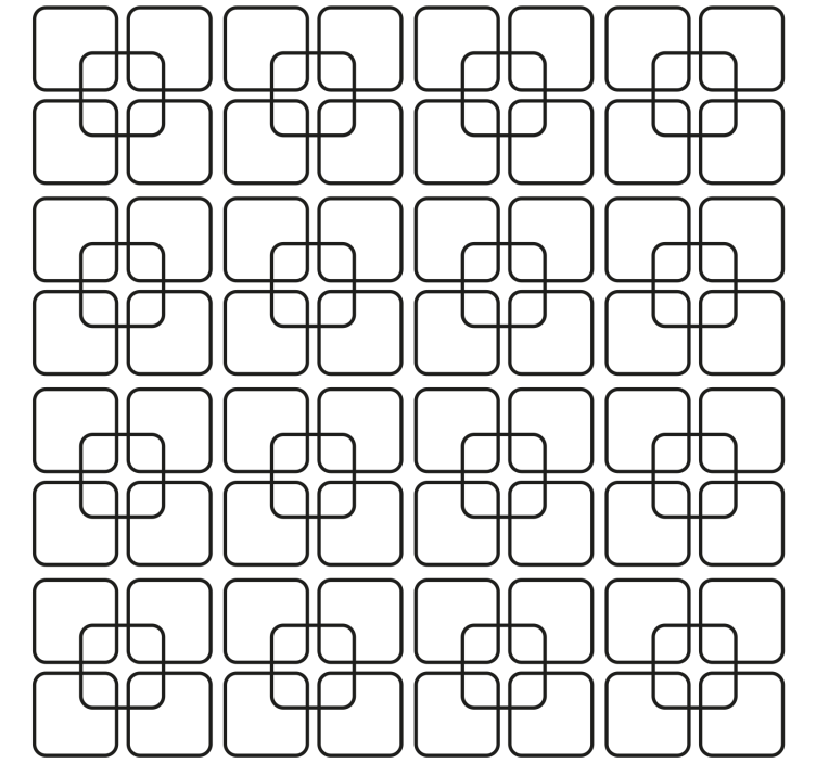 几何墙纸黑色方块城市图案 - TenStickers