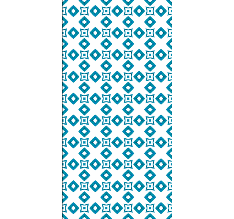 建筑墙纸呈现几何蓝色图案 - TenStickers