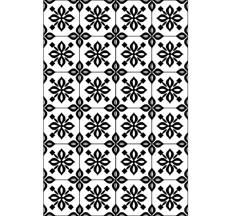 客厅装饰墙纸黑白马赛克 - TenStickers