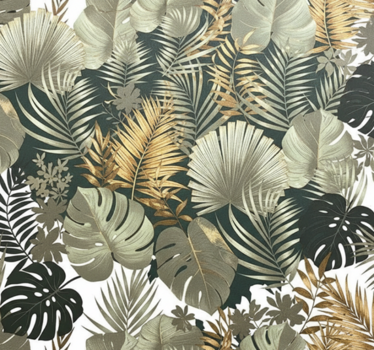 主卧墙纸植物与花卉图案 - TenStickers