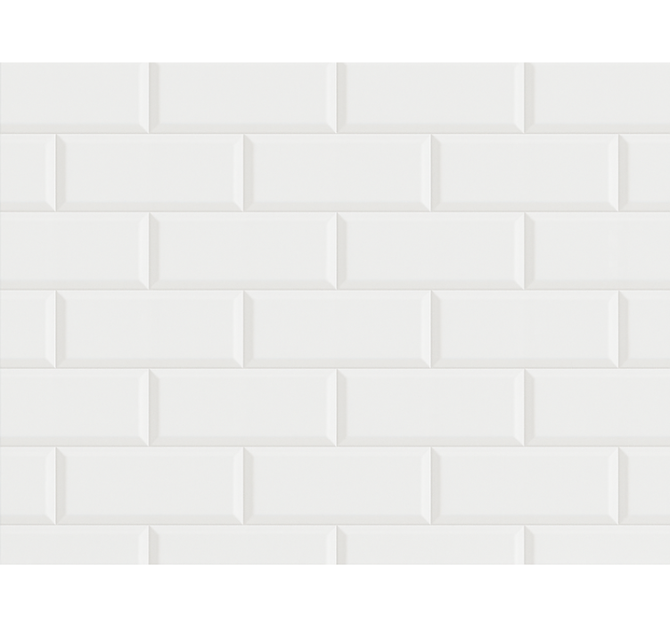 浴室墙纸白色瓷砖图案 - TenStickers