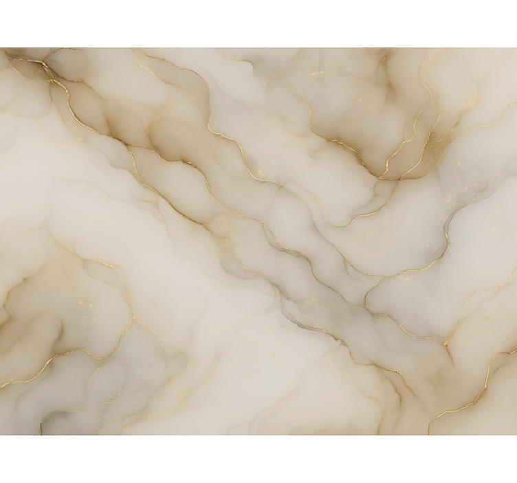 主卧墙纸大理石金色设计 - TenStickers