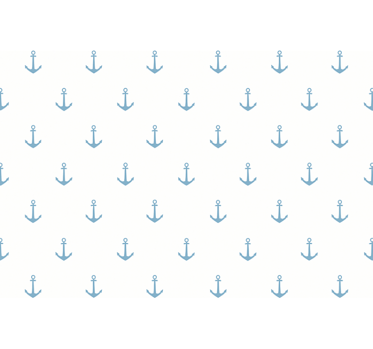 孩子房间墙纸蓝色锚点设计 - TenStickers