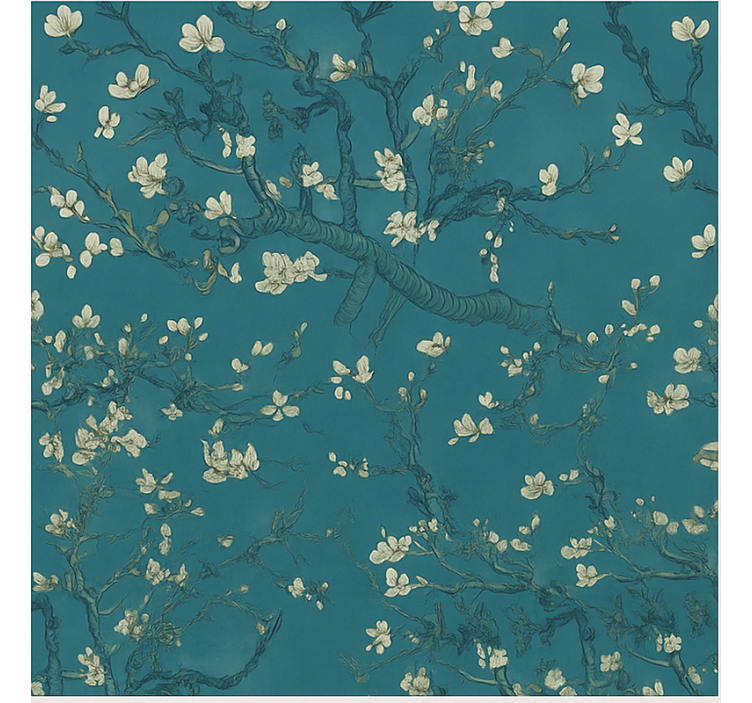 主卧墙纸深蓝色树木设计 - TenStickers