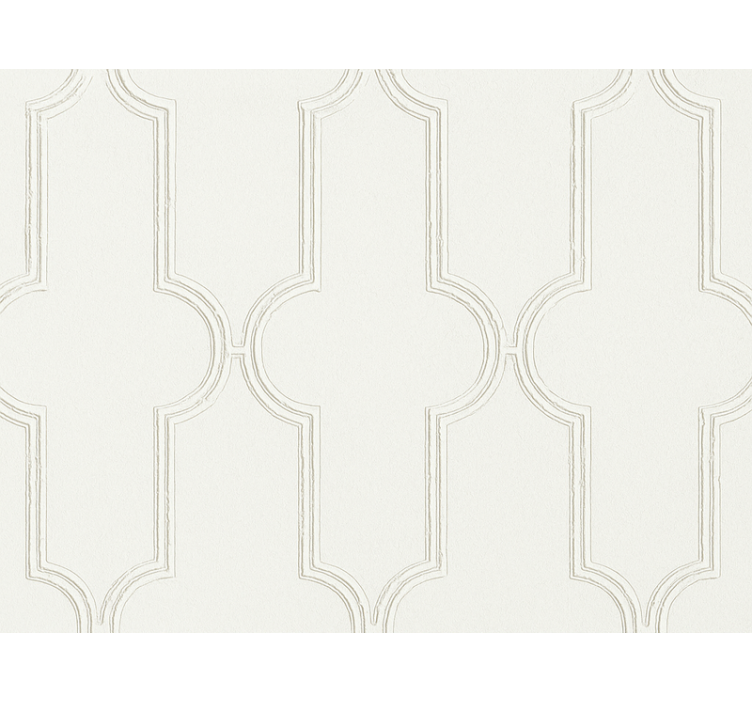 主卧墙纸白色面板 - TenStickers