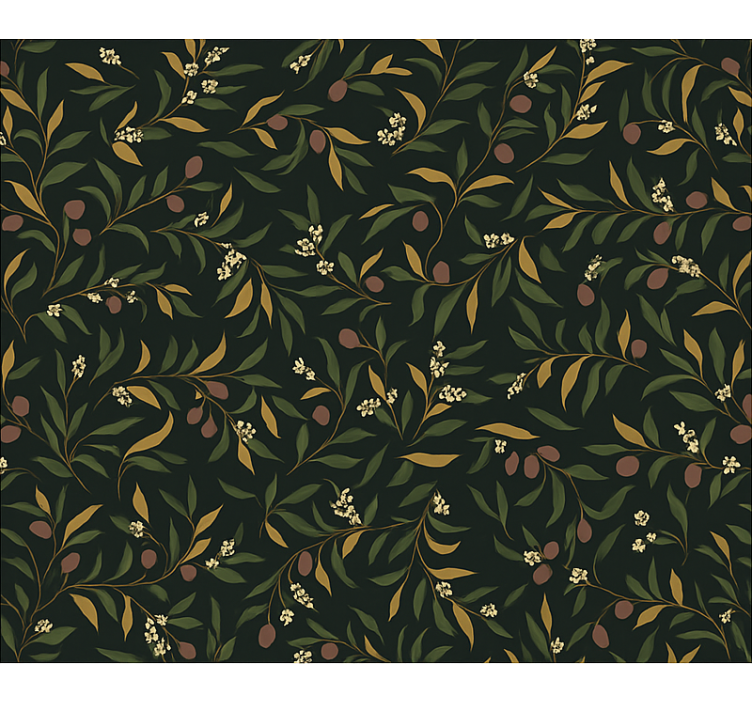 主卧墙纸简单重复花卉设计 - TenStickers