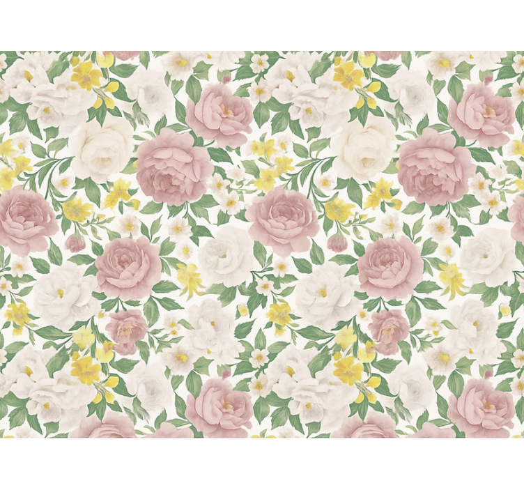 主卧墙纸烟雾神秘植物图案 - TenStickers