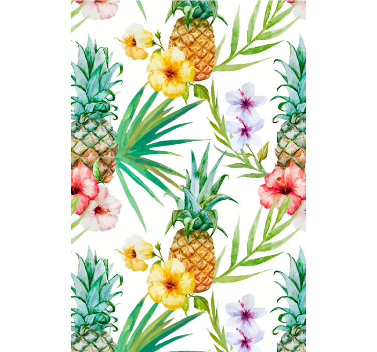 墙纸花卉装饰画风格菠萝 - TenStickers