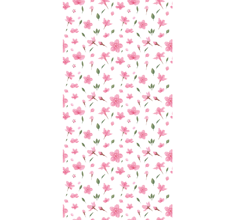 墙纸花卉水彩柔和粉色花朵 - TenStickers