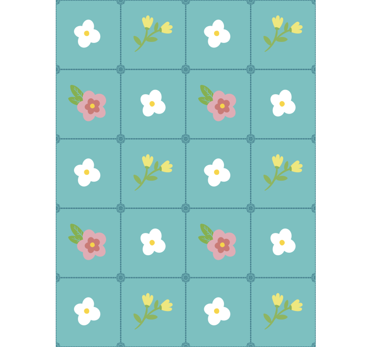 墙纸花卉复古风格花卉装饰 - TenStickers