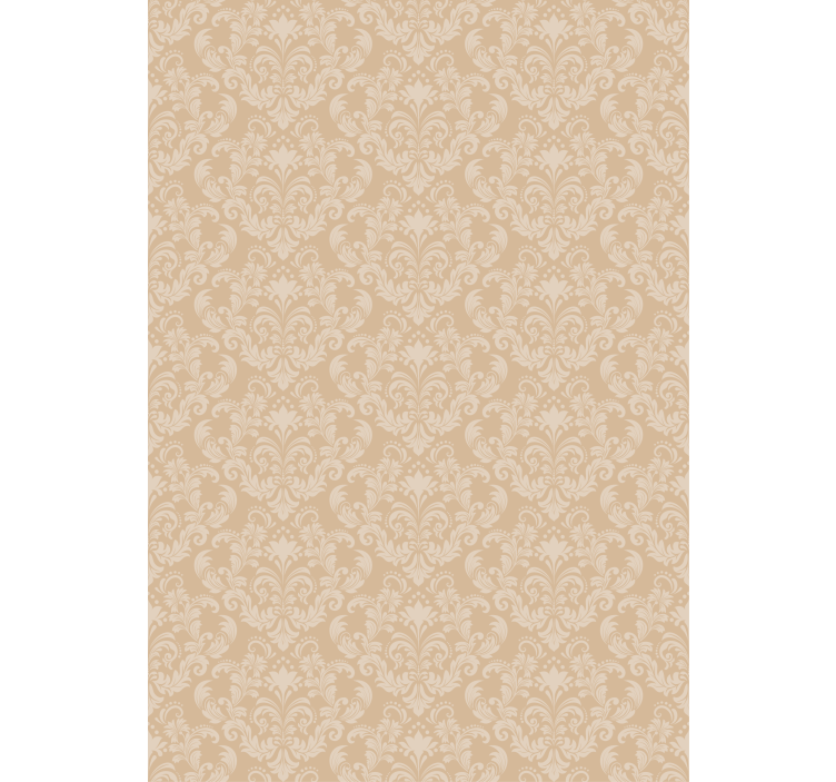 主卧墙纸适用于米色 damask 图案 - TenStickers