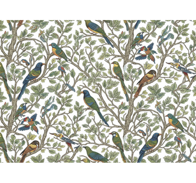 墙纸树壁纸森林中的鸟 (b06wd69gpb) - TenStickers