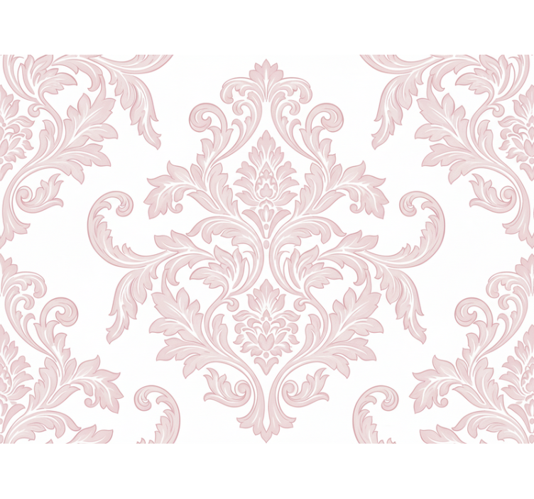 墙纸巴洛克风格粉色 damask paisley - TenStickers